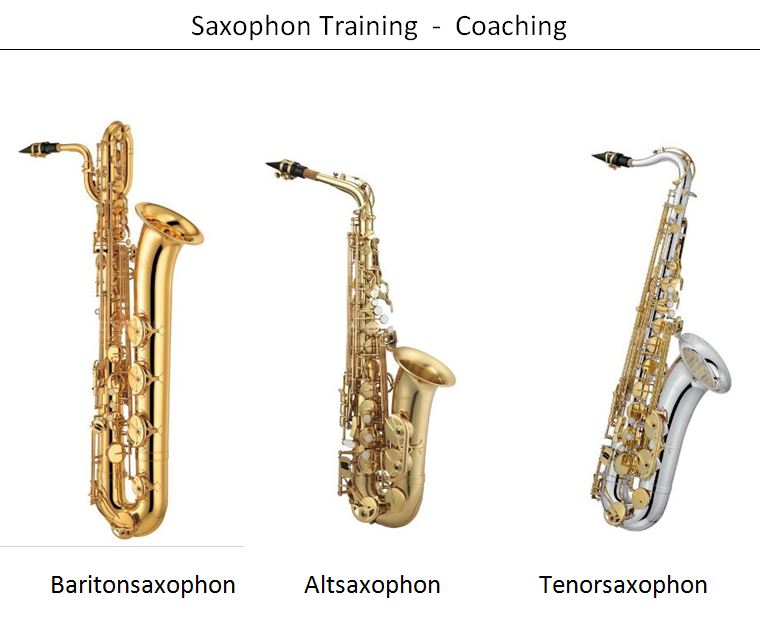 Saxophon  spielen
in 'Klaviernotation'